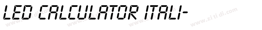 LED Calculator Itali字体转换